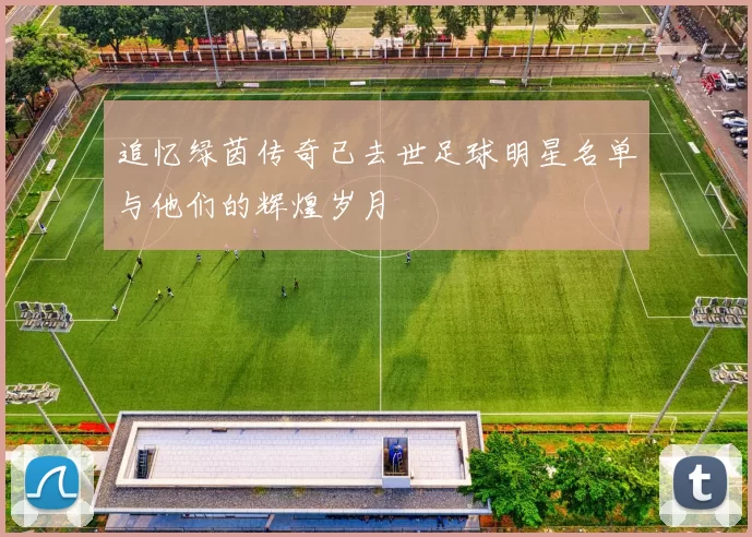 追忆绿茵传奇已去世足球明星名单与他们的辉煌岁月